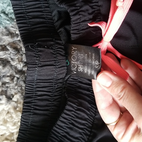 Small, Black Jogging Shorts with Hot Pink Drawstrings. - Picture 3 of 4